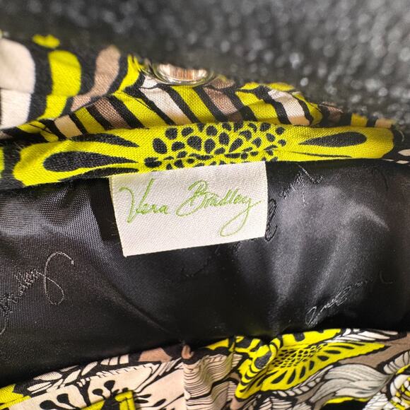 Vera Bradley Backpack Floral Design School Pockets Travel Yellow Neon Weekender - Picture 9 of 16